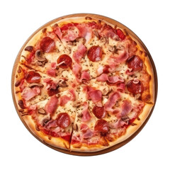 pizza isolated on transparent background cutout