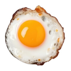 fried egg isolated on transparent background cutout