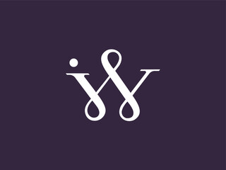 Letter JW or WJ serif font typography logo with classic modern style for signature symbol, personal brand, wedding monogram, etc. - obrazy, fototapety, plakaty