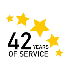Fototapeta premium Five Star 42 Years of Service