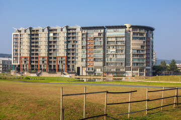 Modern apartment block built as part of a gentrification program 
