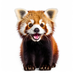 Obraz premium A playful Red Panda (Ailurus fulgens) in an engaging pose.