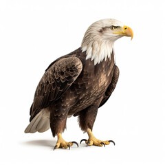 A regal Bald Eagle (Haliaeetus leucocephalus) in a majestic pose.