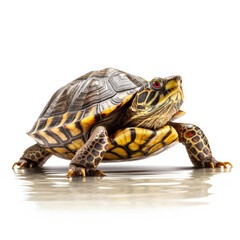 A graceful Turtle (Cheloniidae) floating serenely.
