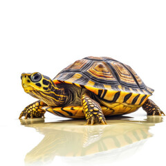 Fototapeta premium A graceful Turtle (Cheloniidae) floating serenely.