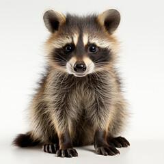Obraz premium A cheeky Raccoon (Procyon lotor) with a curious expression.