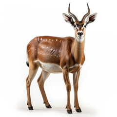 An Impala (Aepyceros melampus) standing alert.