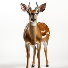 An Impala (Aepyceros melampus) standing alert.