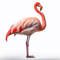 A vibrant Flamingo (Phoenicopterus) showcasing its pink feathers.