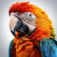A Colorful Macaw (Ara macao) displaying its vibrant plumage.