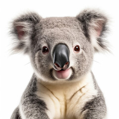 Fototapeta premium A friendly Koala (Phascolarctos cinereus) offering a smile.