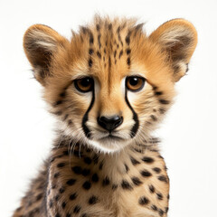 A young Cheetah (Acinonyx jubatus) displaying its speed.