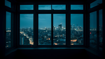 From the vantage point of a room window, I utilize the ultra-wide-angle lens to capture an expansive view of the city.