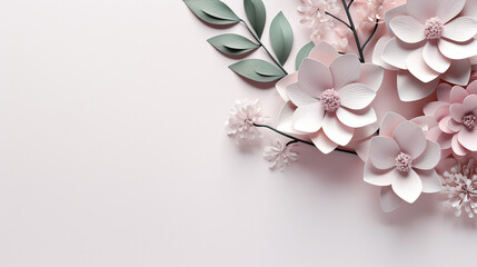 Soft Pink Blooms and Foliage - Gentle Beauty for Special Occasions