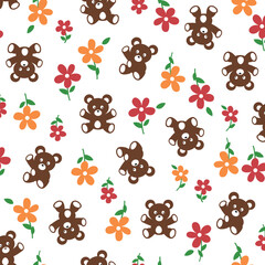 Cute bear pattern perfect for textiles,