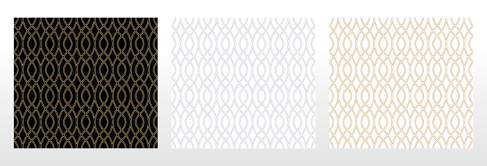 Set of abstract geometric patterns. Seamless vector backgrounds. Colored ornaments Graphic modern patterns Simple lattice graphic design