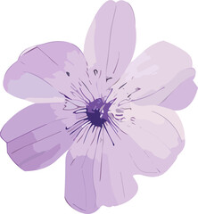 Watercolor Purple Flowers Clipart Png Transparent Element
