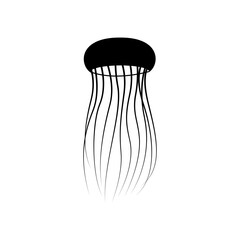 Jellyfish icon vector. Sea life illustration sign. Ocean symbol or logo.