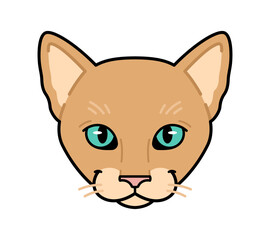 Fototapeta premium Vector Puma or Lioness Illustration With Outline