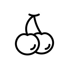 Cherry Icon Outline Vector Icon Illustration