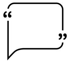 Quote box frame for speech quotation marks. 