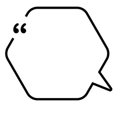 Quote box frame for speech quotation marks. 