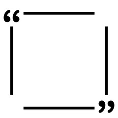 Quote box frame for speech quotation marks. 