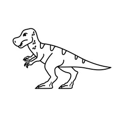 Tyrannosaurus Rex, T rex Outline Vector Illustration
