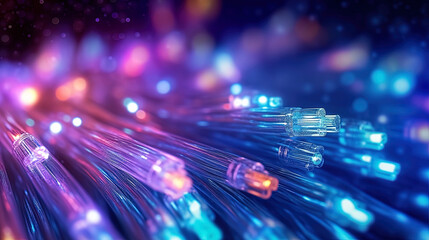 Unveiling the Connectivity Power of an Abstract Colored Fiber Cable Network for Ultrafast Internet Access. Generative AI.
