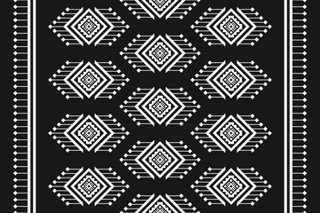 Geometric ethnic seamless pattern traditional. American, Mexican style. Aztec tribal ornament print. Design for background, wallpaper, illustration, fabric, clothing, carpet, batik, embroidery.