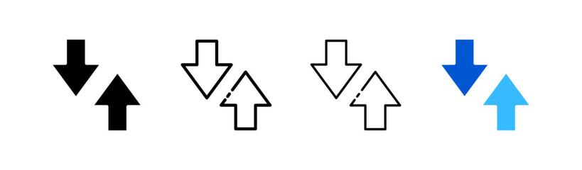 Internet connection. Different styles, colored, internet connection icons. Vector icons.