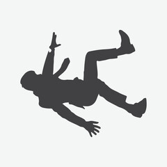 Gravity Defiance, Silhouettes of Businessmen Free-Falling in an Electrifying Vector Collection