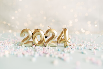2024 text background. New year and business concept strategy.