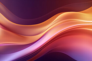 Purple and yellow background adorned with flowing wave elements, crafted in a beautiful graphic design style. ai generated