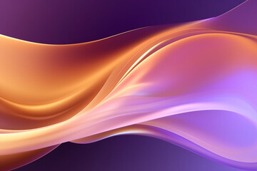 Fototapeta premium Purple and yellow background adorned with flowing wave elements, crafted in a beautiful graphic design style. ai generated