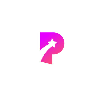 Letter P Stars logo design for your design