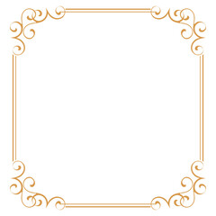 Decorative frame Elegant vector element for design in Eastern style, place for text. Floral golden and white border. Lace illustration for invitations and greeting cards.