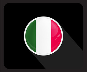 Italy Circle Glossy Pride Flag Icon
