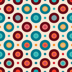 Seamless vector pattern. Modern stylish texture. Repeating geometric background with circles