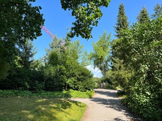 Nordheim Cemetery Park or Park of the Nordheim cemetery - Park des Nordheimer Friedhofs oder Friedhofspark Nordheim - Zürich (Zurich or Zuerich), Switzerland (Schweiz)