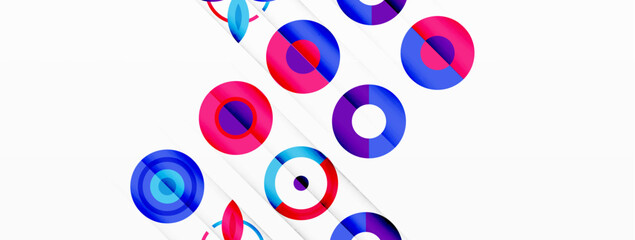 Vibrant and eye-catching vector background featuring a grid of colorful circles arranged in a patterned composition, perfect for modern and trendy designs