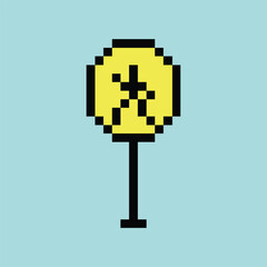 this is Sign icon in pixel art with simple color with blue background this item good for presentations,stickers, icons, t shirt design,game asset,logo and your project.
