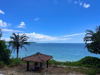沖縄の青い空と海