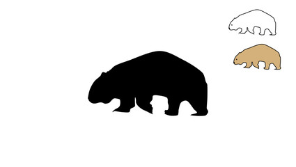 Wombat silhouette