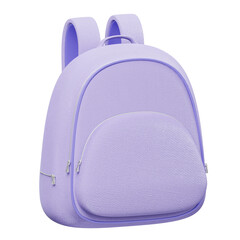 Purple Backpack 3D Icon