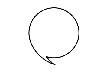 Line drawing of a simple round speech bubble
