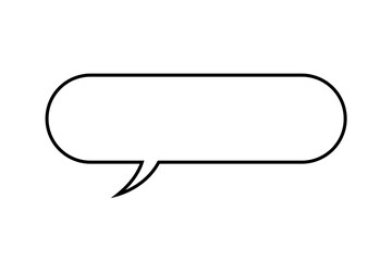 Naklejka premium Simple line drawing of a speech bubble with rounded corners