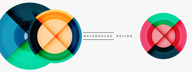 Creative circle geometric abstract background