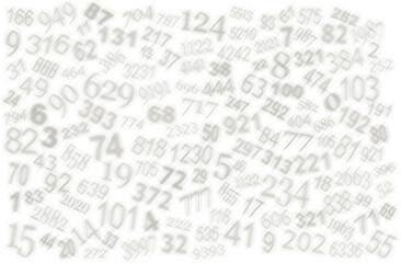 Background of blurred random numbers ideal for a Numerology theme transparent png file
