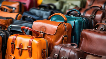 Leather luggage, HD, Background Wallpaper, Desktop Wallpaper